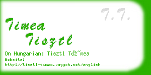 timea tisztl business card